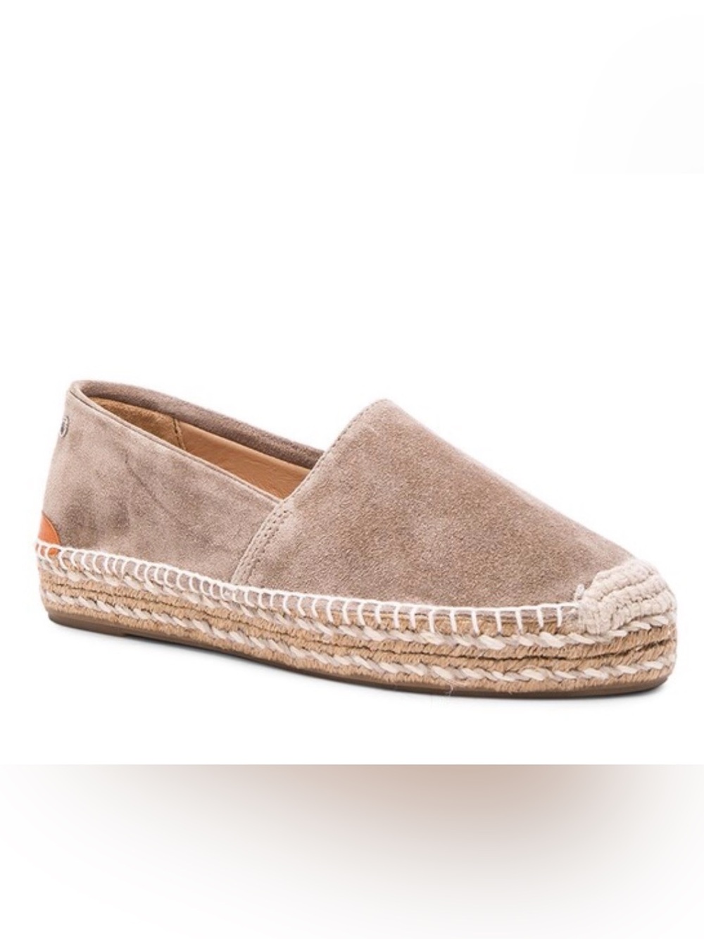 RAG & BONE Suede Noa Espadrille Warm Gray Taupe Suede Size 37 1/2